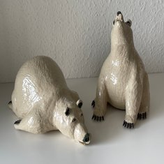 Polar Bears in clay 