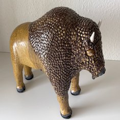 Bison Bull in clay
